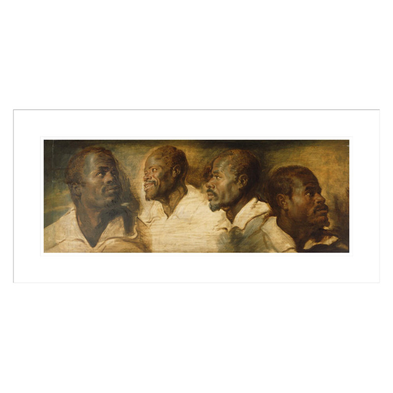 Quatre études sur une tête d'homme par Peter Paul Rubens, impression giclée encadrée, 15,01 po H x 29,5 po L