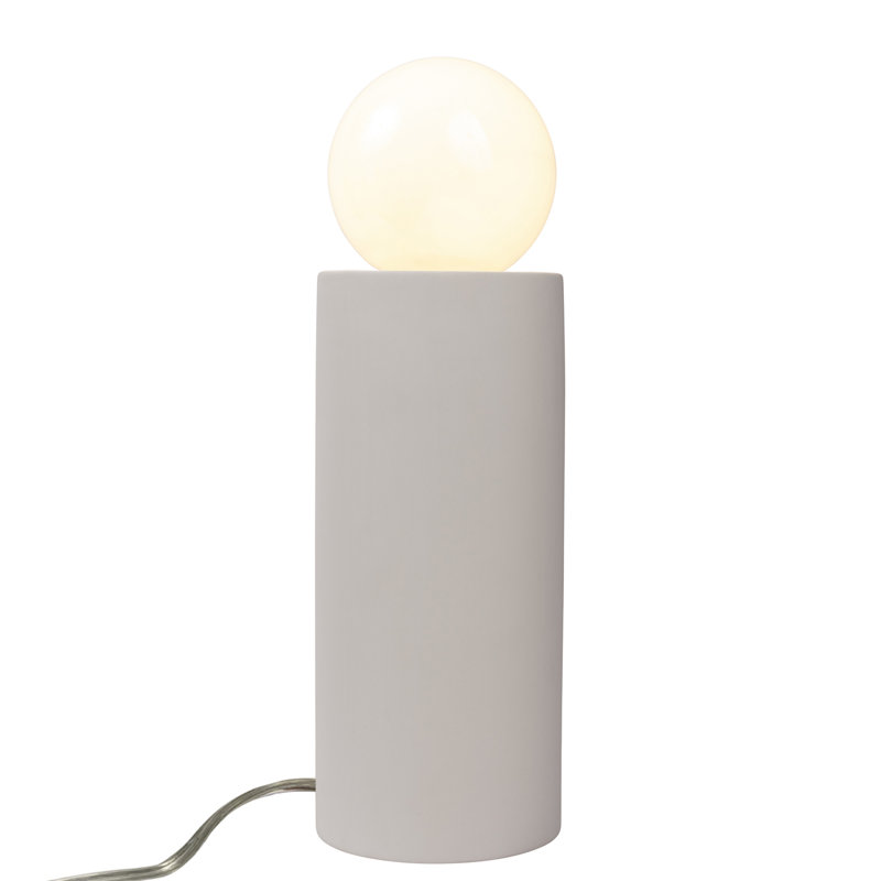Lampe de table Rachid, H 16,5 po x l 5,5 po x P 5,5 po, Bisque