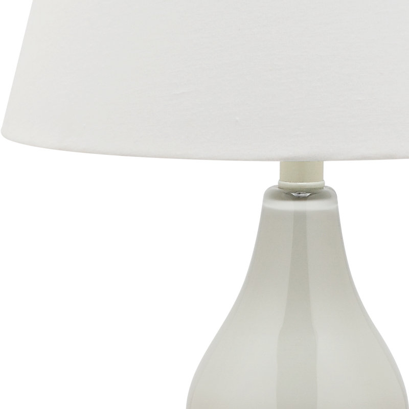 Moriarty Ceramic Table Lamp, Pearl Grey