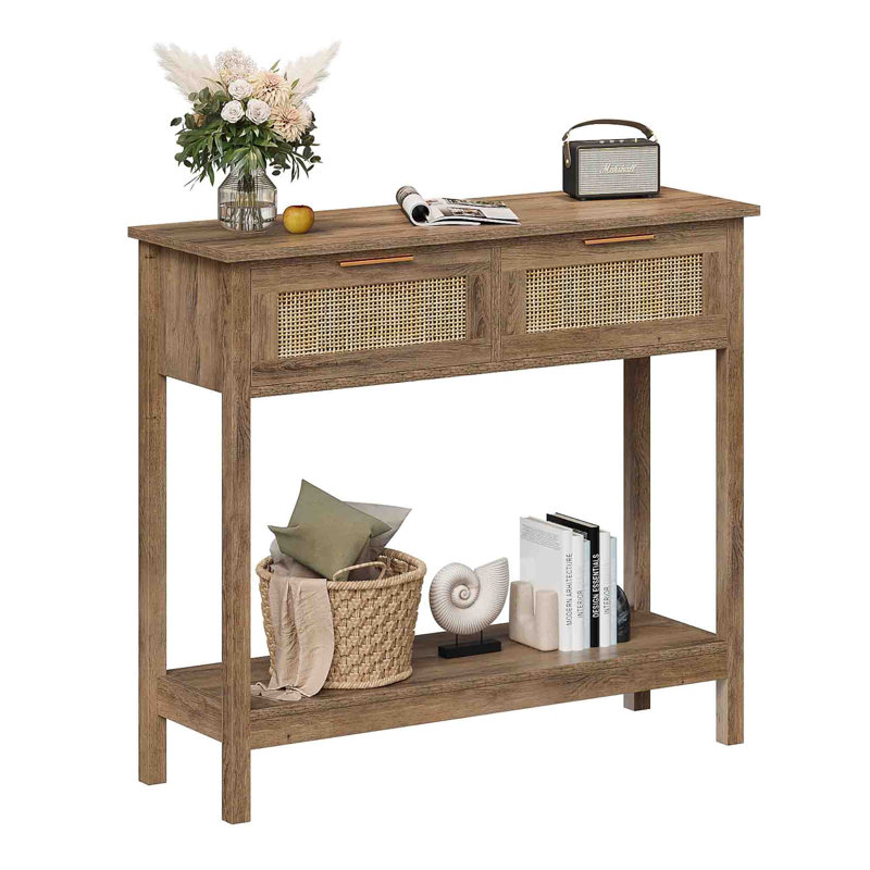 100cm Console Table, Caramel Oak