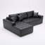 Canapé-lit modulaire en L convertible en coin avec méridienne à compression, aucun assemblage requis pour le salon-1622073358-1622073362