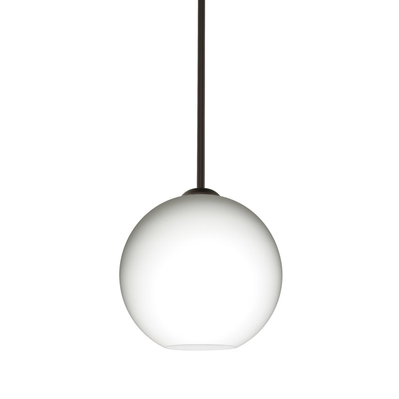 Luminaire sphère suspendu 1 lumières simple Speth, Bronze, H 7,5 po x l 7,88 po x P 7,88 po