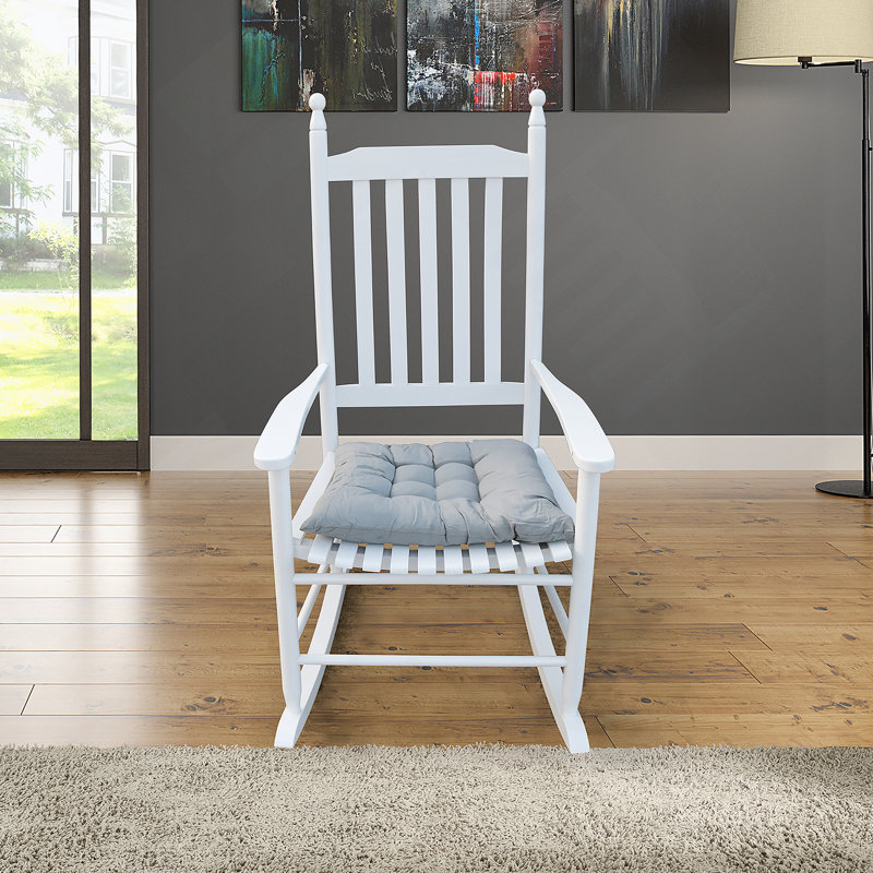 Chaise berçante en bois, Blanc
