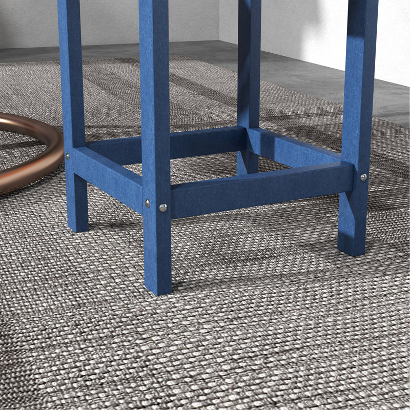 Table d'appoint Adirondack, table de bout de patio carrée, table d'extérieur en PEHD résistante aux intempéries de 15 po pour porche, piscine et balcon
