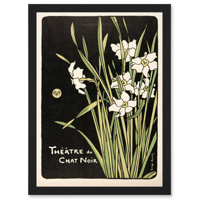 Auriol Program Cover Theatre Chat Noir Vintage Advert Artwork Framed  Wall Art Print