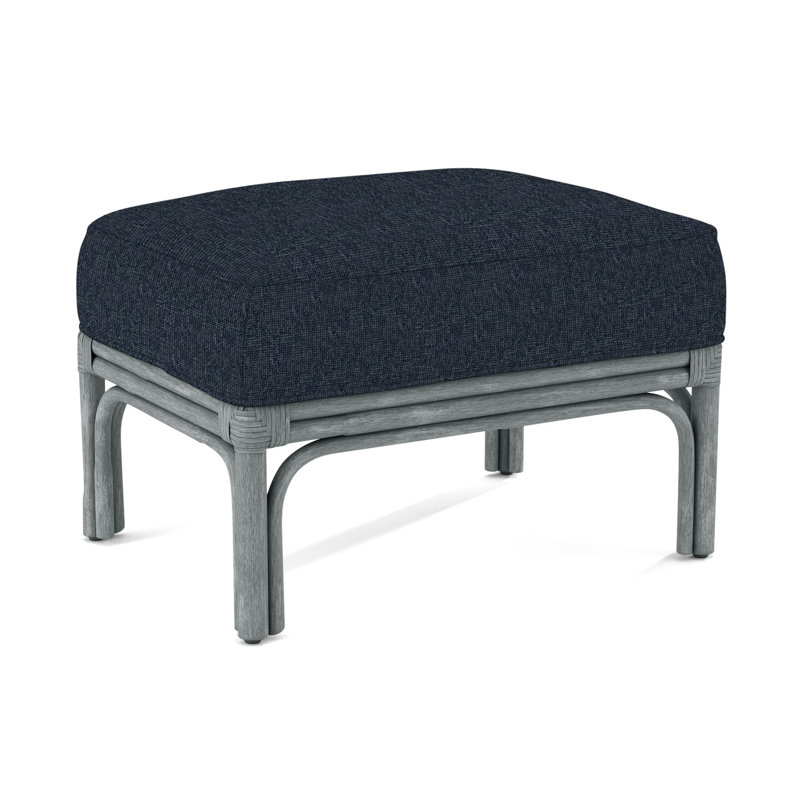 Boca Ottoman, Brown Geometric, 0456-33, Nickel
