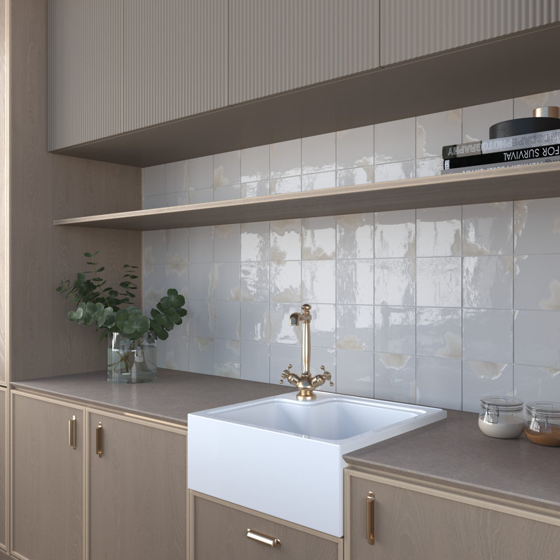 Granadella Glossy Porcelain Tile, 4.5x4.5, Sal