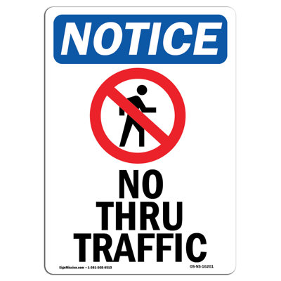 No Thru Traffic Sign