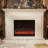 Beige Solid Wood Electric Fireplace