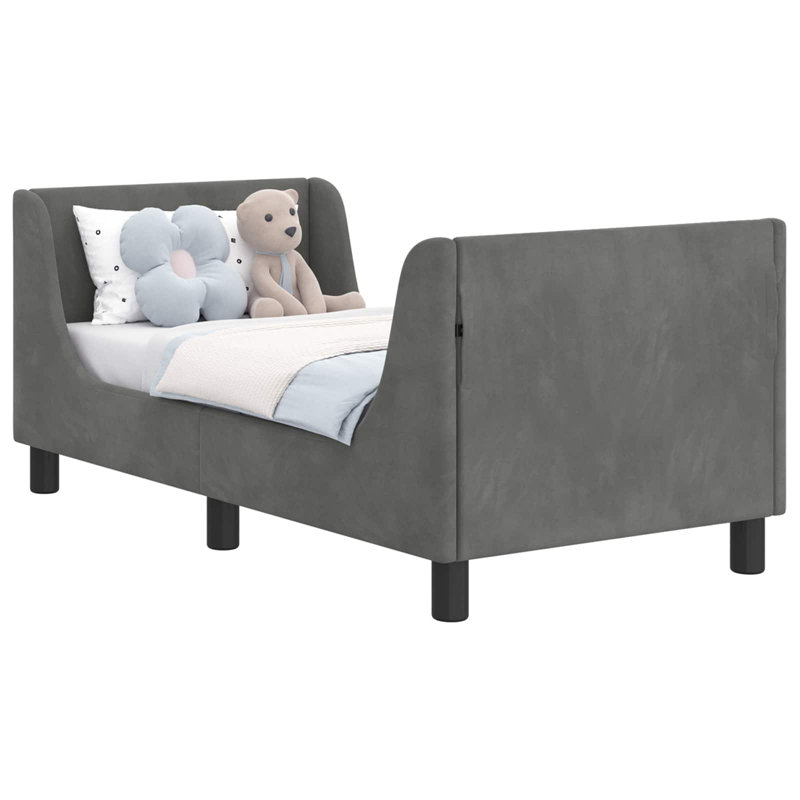 Bed Frame, Cot Bed / Toddler (70 x 140cm), Dark Grey/Black
