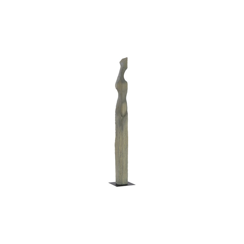 Statue de femme en fonte blanche, gris
