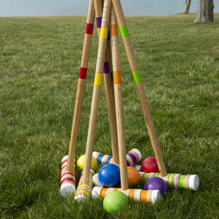 Bocce Ball Set, 3.5in Classic Bocci Ball Set with 8 Resin Bocce