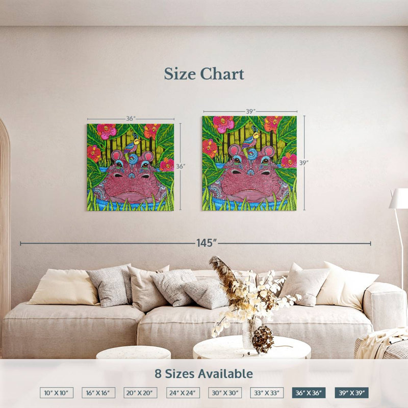 Brampt Jungle Safari, 39" H x 39" W