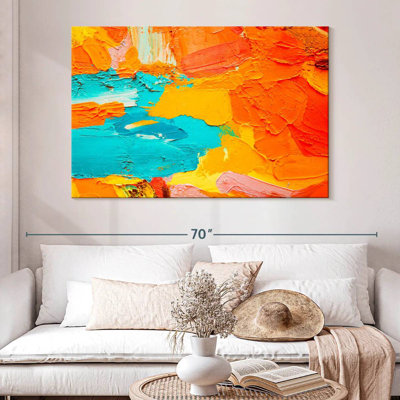 Avery orange et bleu abstrait