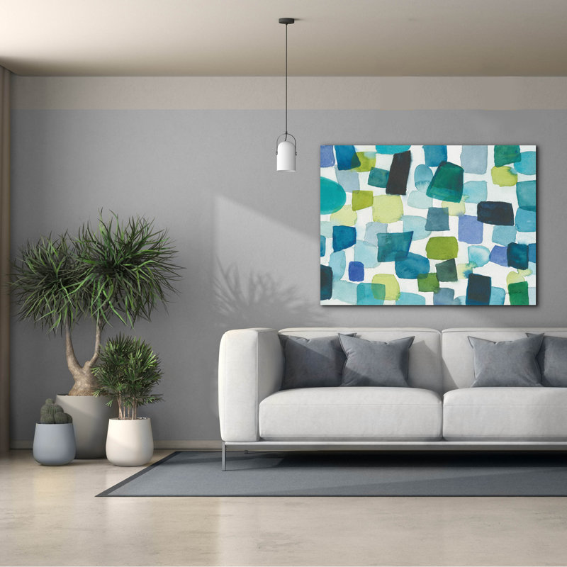  Art mural en toile, "togle blocs" par Cheryl Warrick, 54 po x 40 po
