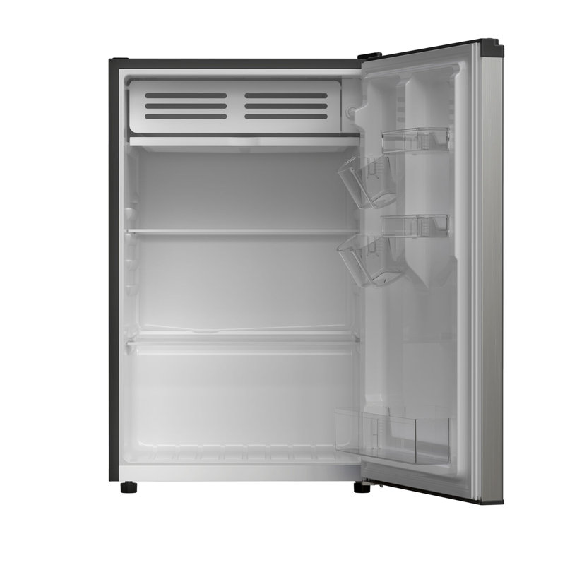 4.5 Cu. Ft. Compact Single Door Refrigerator Silver without Freezer, Silver