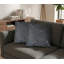 Housse de coussin décorative contemporaine en soie noire 40 x 40 cm, faite à la main, pour l'intérieur, ensemble de 1