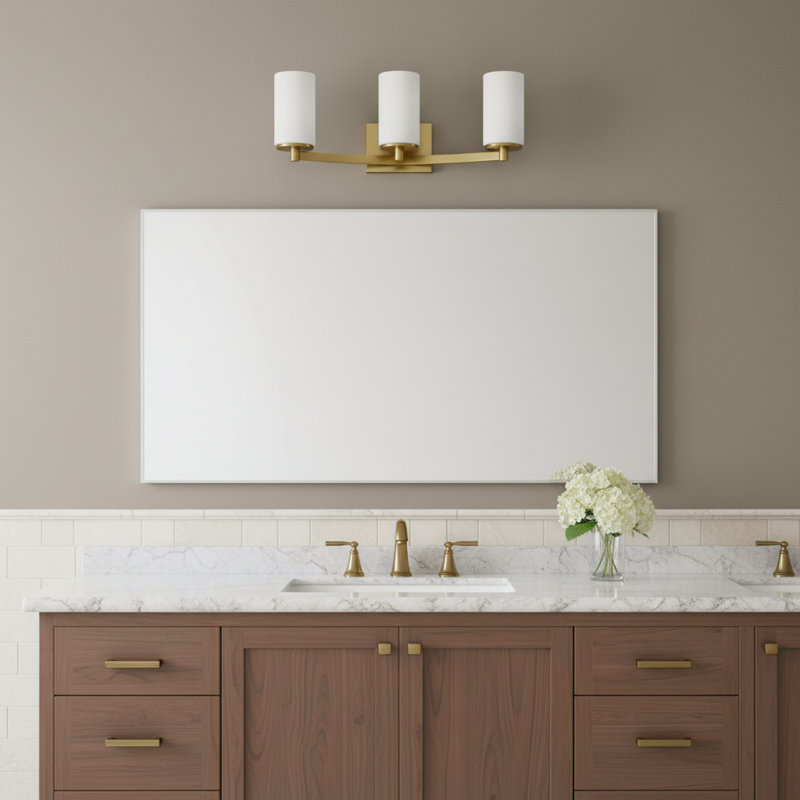 Éclairage pour salle de bain à intensité variable 3 lumières Hettinger, Chrome