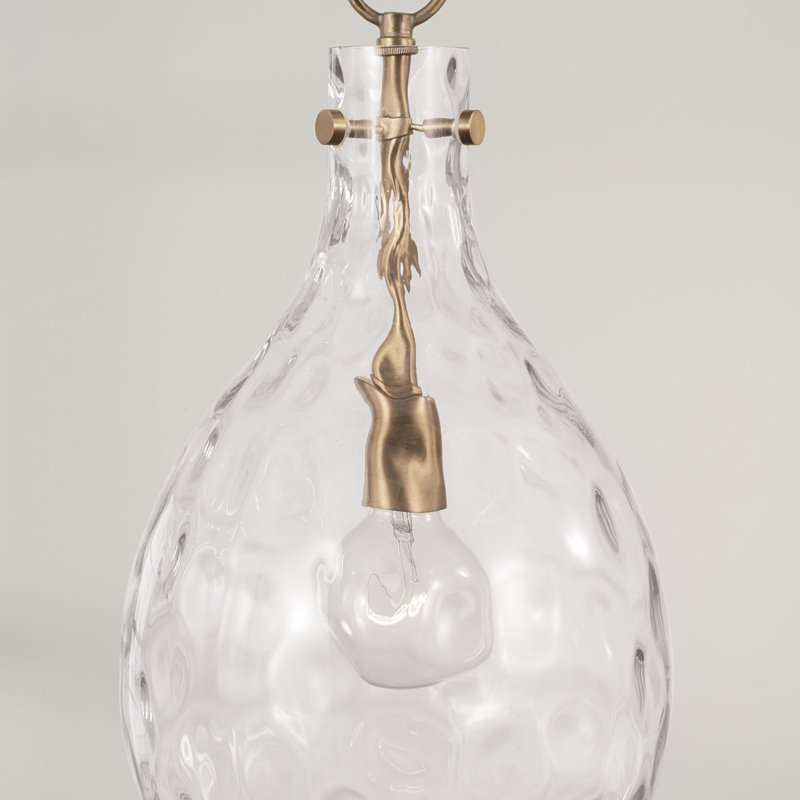Iliu 1 - Light Teardrop Pendant, Brass
