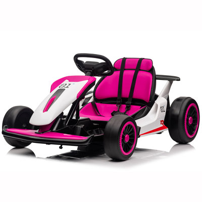 24V 2WD Ride On Race Car for Kids,  Drift Kart Car W/ 10Ah Large Battery for Ages 6+
