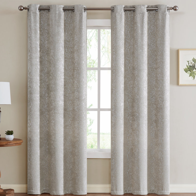 Thermal Insulated Blackout Curtains Bedroom Window Curtain Panels Living RoomBlackout, Shimmering Sand, 38'' W x 84'' L