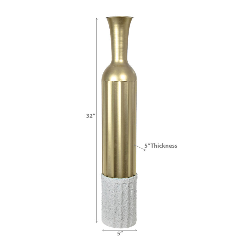 Polyester Floor Vase, 32" H x 5" W x 5" D