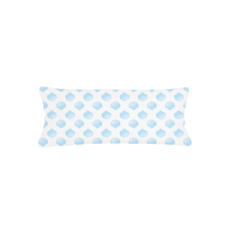 Printed Pillows Linen Pillow Cover & Insert, Light Blue, Rectangle 14" H x 40" W, Down Blend
