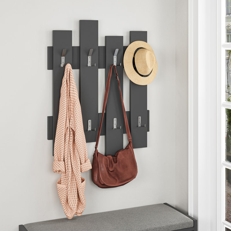 Defeo 8 - Hook Coat Rack, Anthracite Grey
