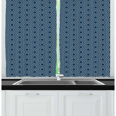 Geometric Kitchen Curtain