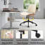 Chaise de bureau sans accoudoirs avec roulettes pivotantes à 360 °, chaise d'ordinateur ergonomique à hauteur réglable pour le bureau personnel, cuir d'unité centrale avec chaises de dessinateur en noyer modernes pour le bureau, coin lecture-284100779
