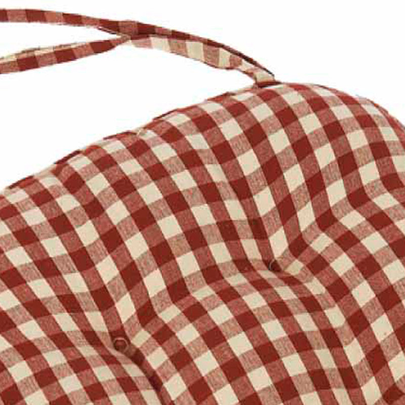 Coussin de coussin de chaise, Rouge grange / muscade