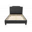 Mobilier de chambre à coucher tête de lit tapissier capitonné noir-1188581164-1188581161