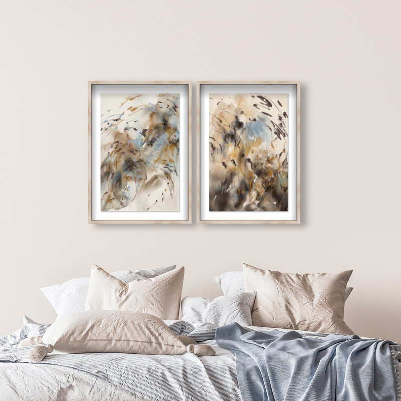 Mindfulness Set Set by Oliver Gal, 93"H x 63"W, Natural Oak Shadowbox