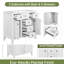Meuble-lavabo sur pied simple 36 po avec comptoir en céramique Kailiana