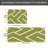 Fresh Green Lines, Kitchen Mats Set Of 2-1667538487
