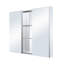 Armoire à pharmacie encastrée ou murale en aluminium avec miroir et étagère ouverte, dimensions : 112 cm (L) x 91 cm (H).-648476074-648476075