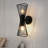 2-light Black Wall Sconces 16 Inch Black Bathroom Light Fixture