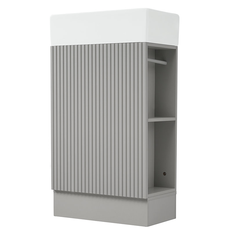 Meuble-lavabo 18,6 po avec lavabo, meuble-lavabo avec tablette à deux niveaux