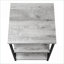 Table basse à 3 niveaux peu encombrante, plateau en stratifié gris et base en métal noir, table de bout de salon / chambre à coucher polyvalente-339737720