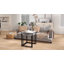 HOMCOM Nesting Tables Set of 3 Faux Marble Effect Side End Table White