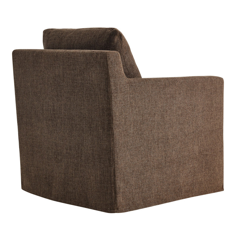 Fauteuil pivotant recouvert de tissu Serene, Tissu moka