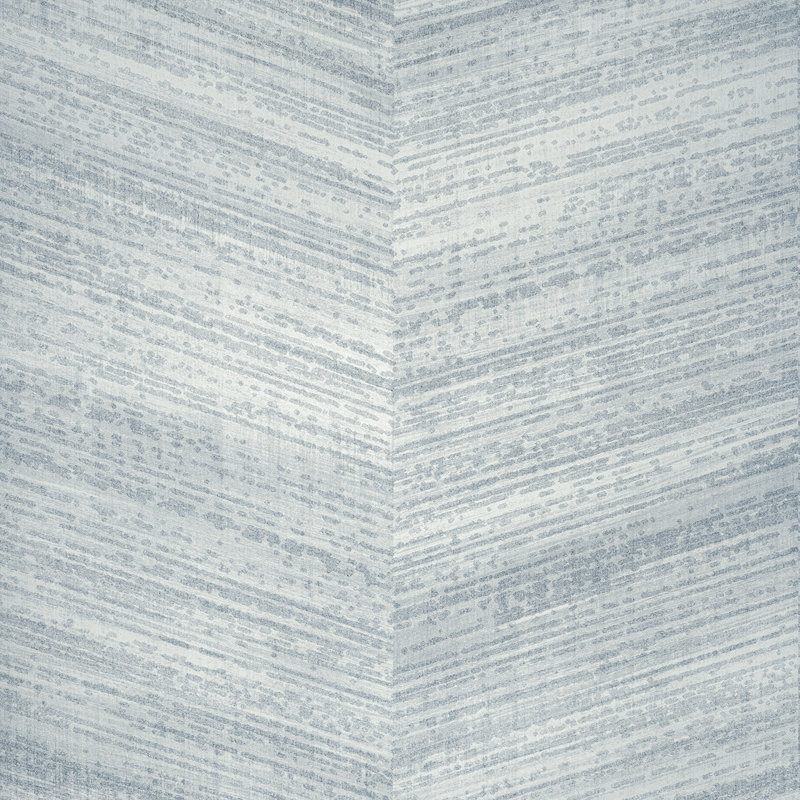 Salt Glass Beads Vetro Chevron Design Wallpaper Roll, Navy