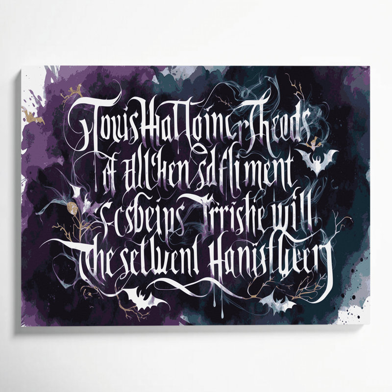 Art d'Halloween sur toile, citations d'Halloween, H 8 po x l 10 po
