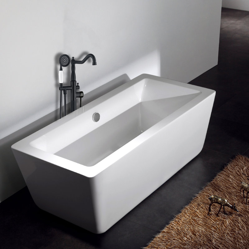 Bec de baignoire au sol avec inverseur et douchette Geise
