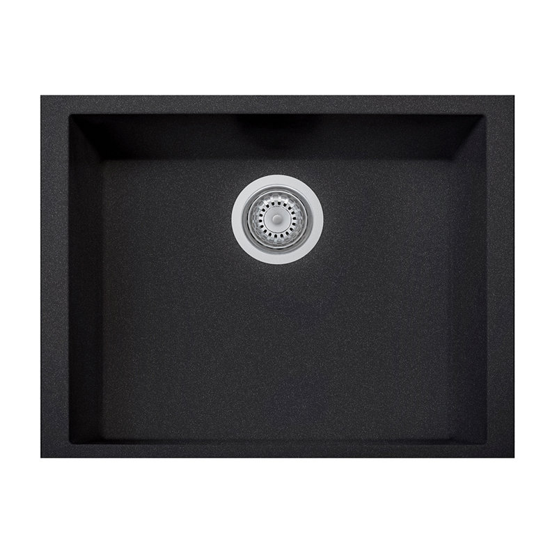 33" L x 23" W Undermount Quartz Kitchen Sink, Black