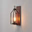 1-light Outdoor Wall Sconce With Cylindrical Seeded Glass