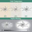 Cyriana 31in. Modern Low Profile Ceiling Fan with Lights, 6-Speed Reversible Smart Ceiling Fan