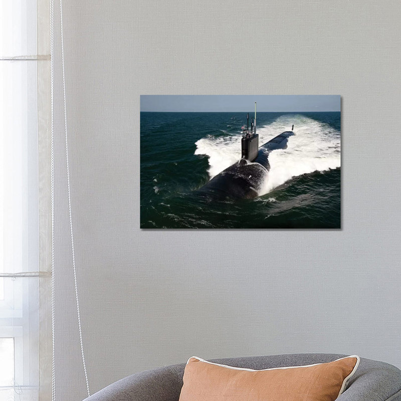 The Virginia-Class Attack Submarine USS California 1 Piece Wrapped Canvas Wall Art, 66.04 cm H x 45.72 cm W x 1.91 cm D