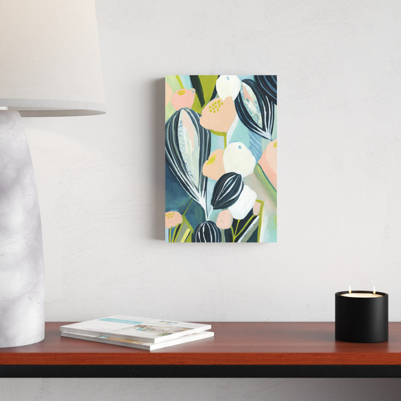 «Glow Garden I» par Grace Popp - peinture sur toile tendue, H 12 po x l 8 po