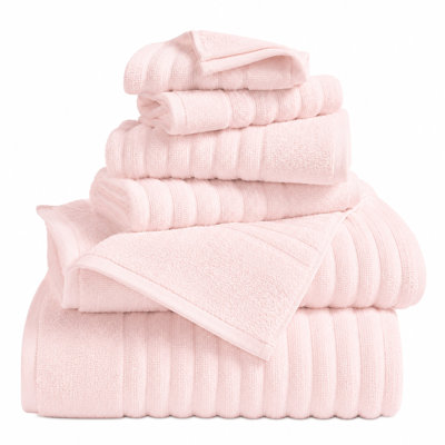 100% Zero-Twist Cotton Ribbed Bath Towels